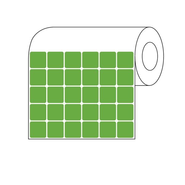 Direct Thermal Slide Label, 7/8
